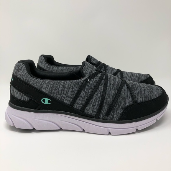 black and gray champion shoes